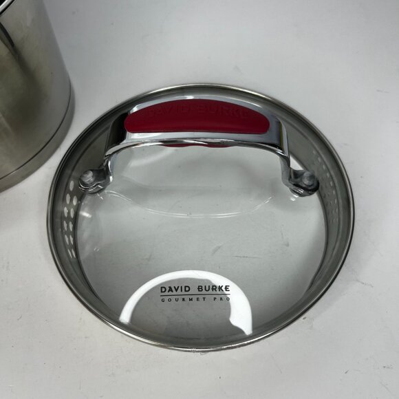 David Burke 2.0 Qts Pot with Strainer Gourmet Pro Heavy Stainless Cooking Lidded - Picture 5 of 15